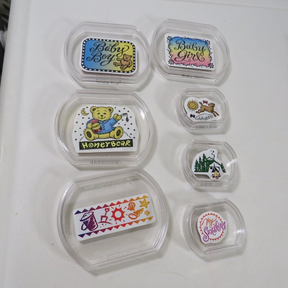 Fiskars Clear Rubber Stamps STACKABLE New